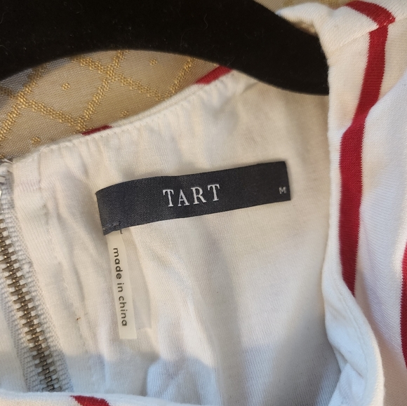 Small Tart Red and White Stripped Chevron Pattern Sleeveless Dress 😍 ✨️ - Picture 4 of 10